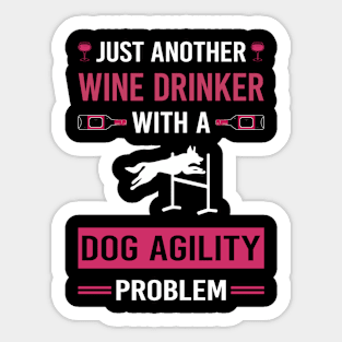 Wine Drinker Dog Agility Training Sticker